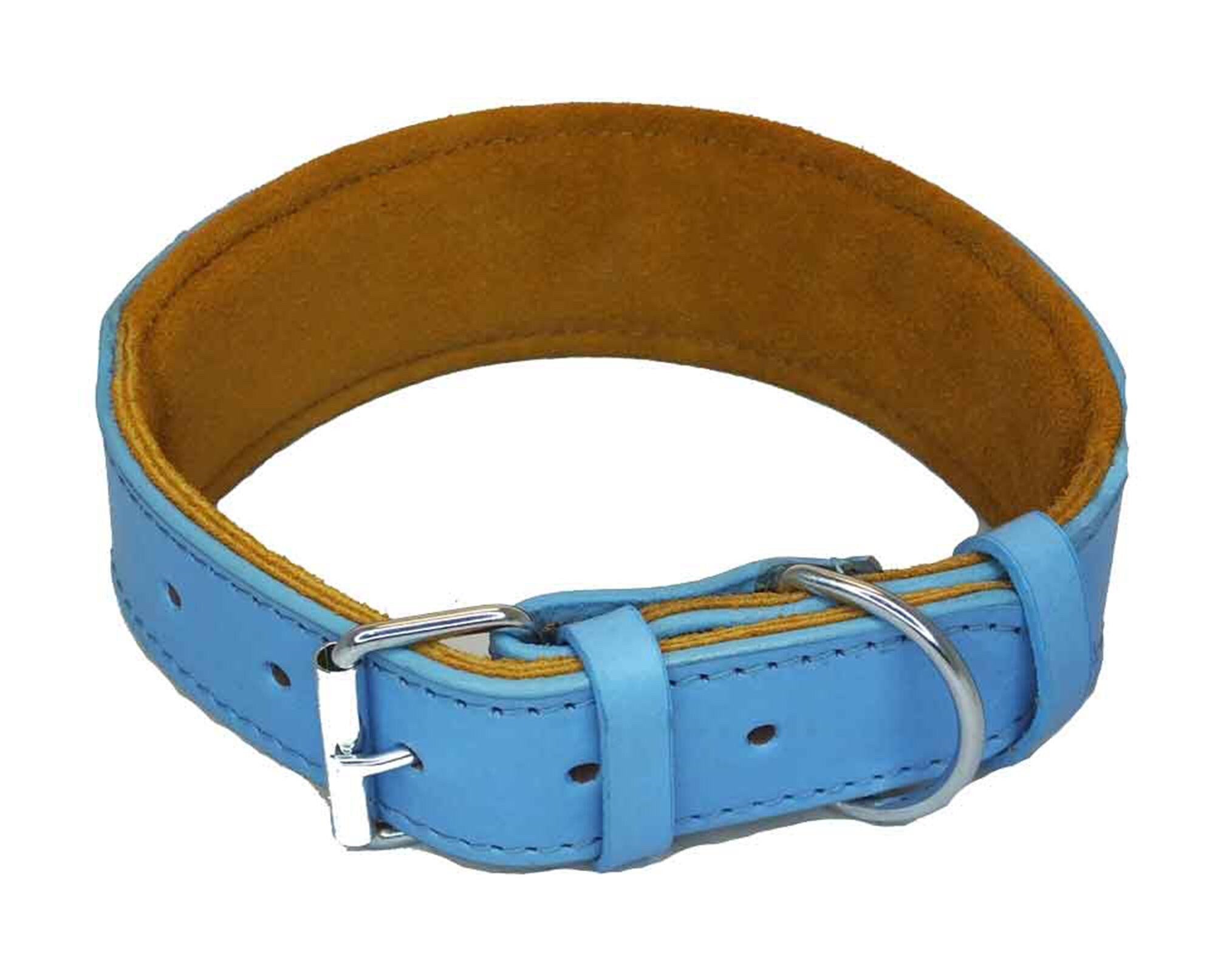 Leather Staffordshire Bull Terrier Dog Collar Padded Dog Collars Staffy Bulldog Padded collar D19