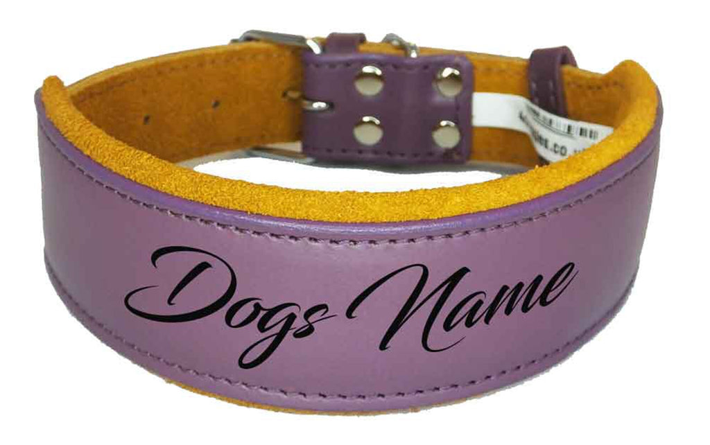 Personalised Leather Staffy Dog Collar Bull Terrier Bulldog Dogs Name Collar