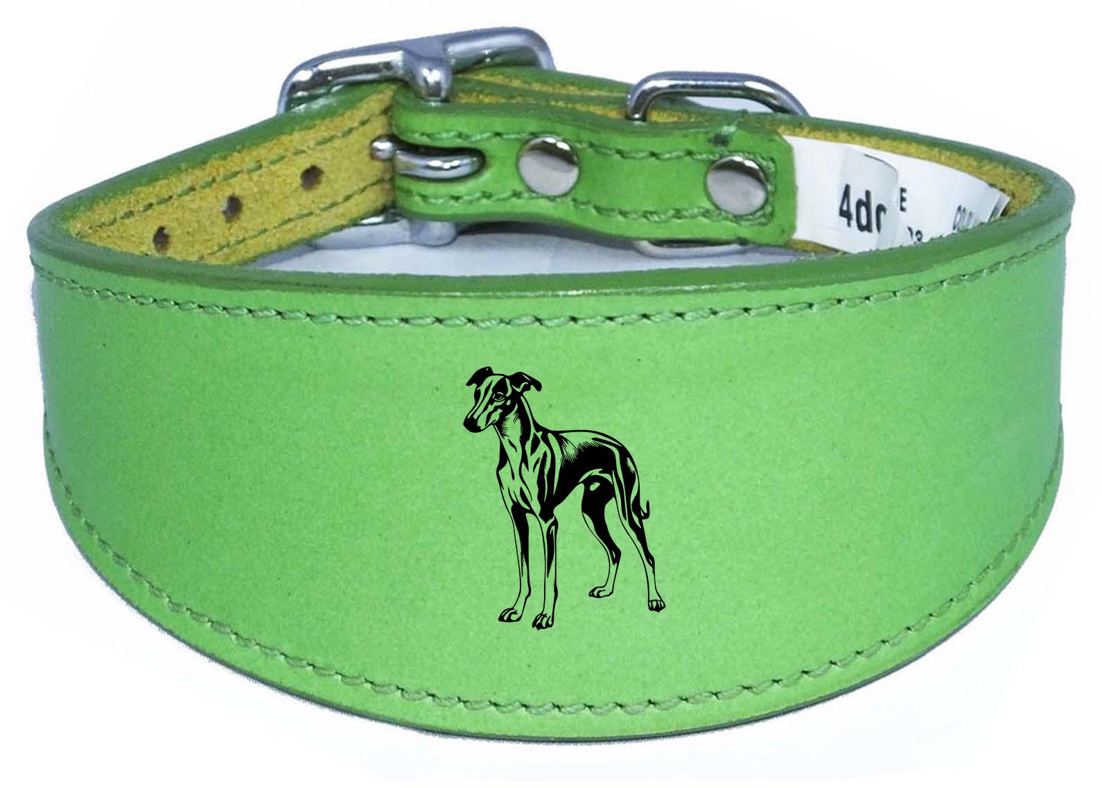 Luxury Greyhound Whippet Sighthound Padded Leather Collar NL 27