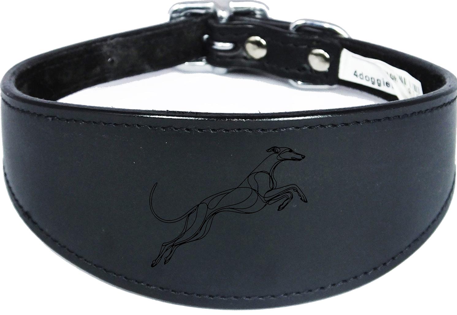 Sighthound Whippet Collar Luxury Padded Leather Handmade in the UK NL 19