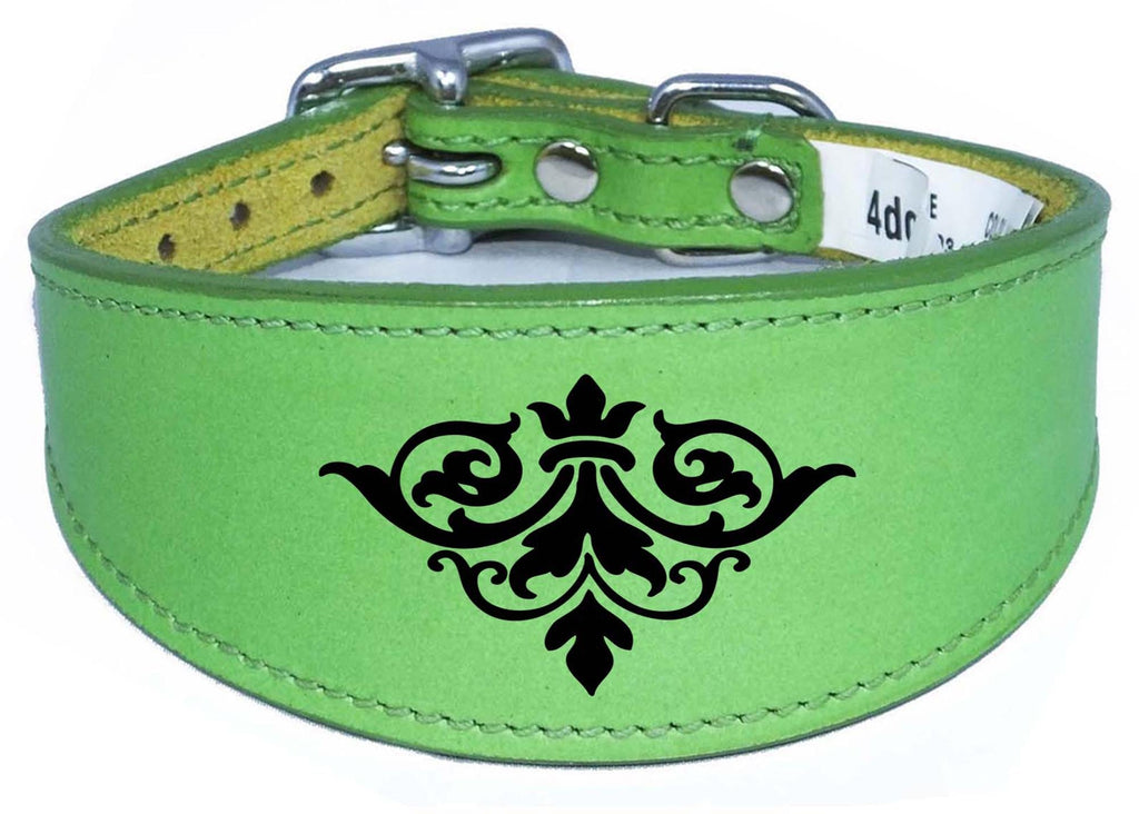 Italian Greyhound Collar Whippet Collar Greyhound Collar Padded Backing Dog Collar Engraved D19
