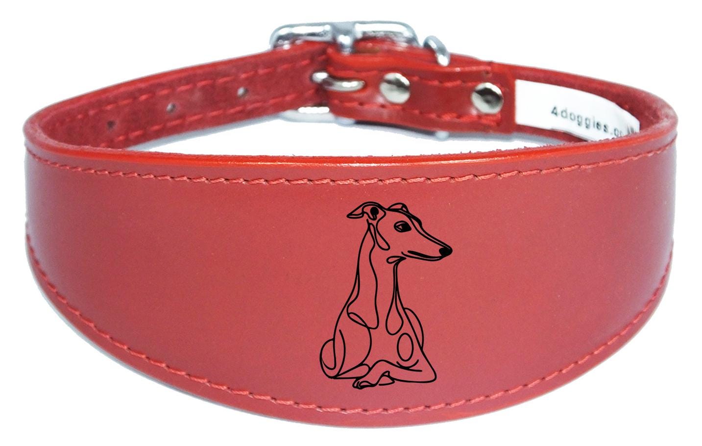 Leather Handmade Wide Collar For Greyhound Whippet Sighthound NL 38