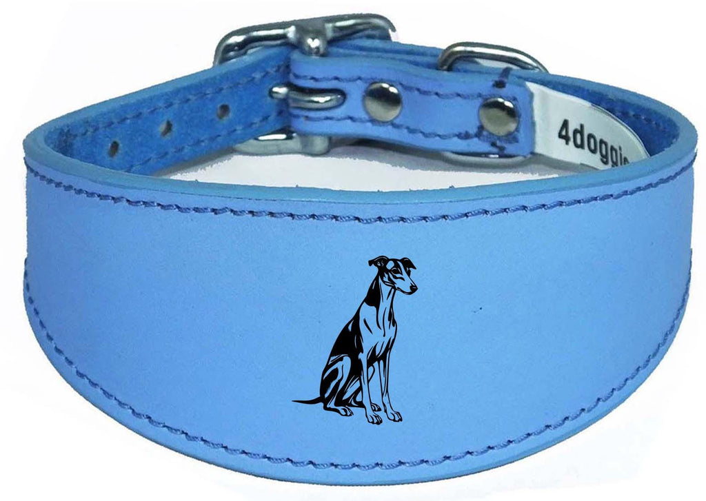 Sighthound Whippet Greyhound Handmade Wide Leather Collar NL 43