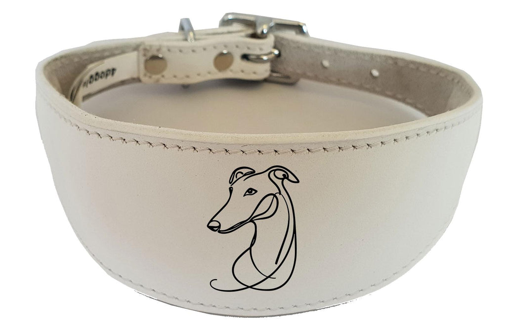 Sighthound Greyhound Whippet Wide Dog Collar with Padded Backing NL 16