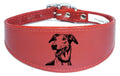 Wide Leather Handmade Sighthound Whippet Greyhound Collar NL 46