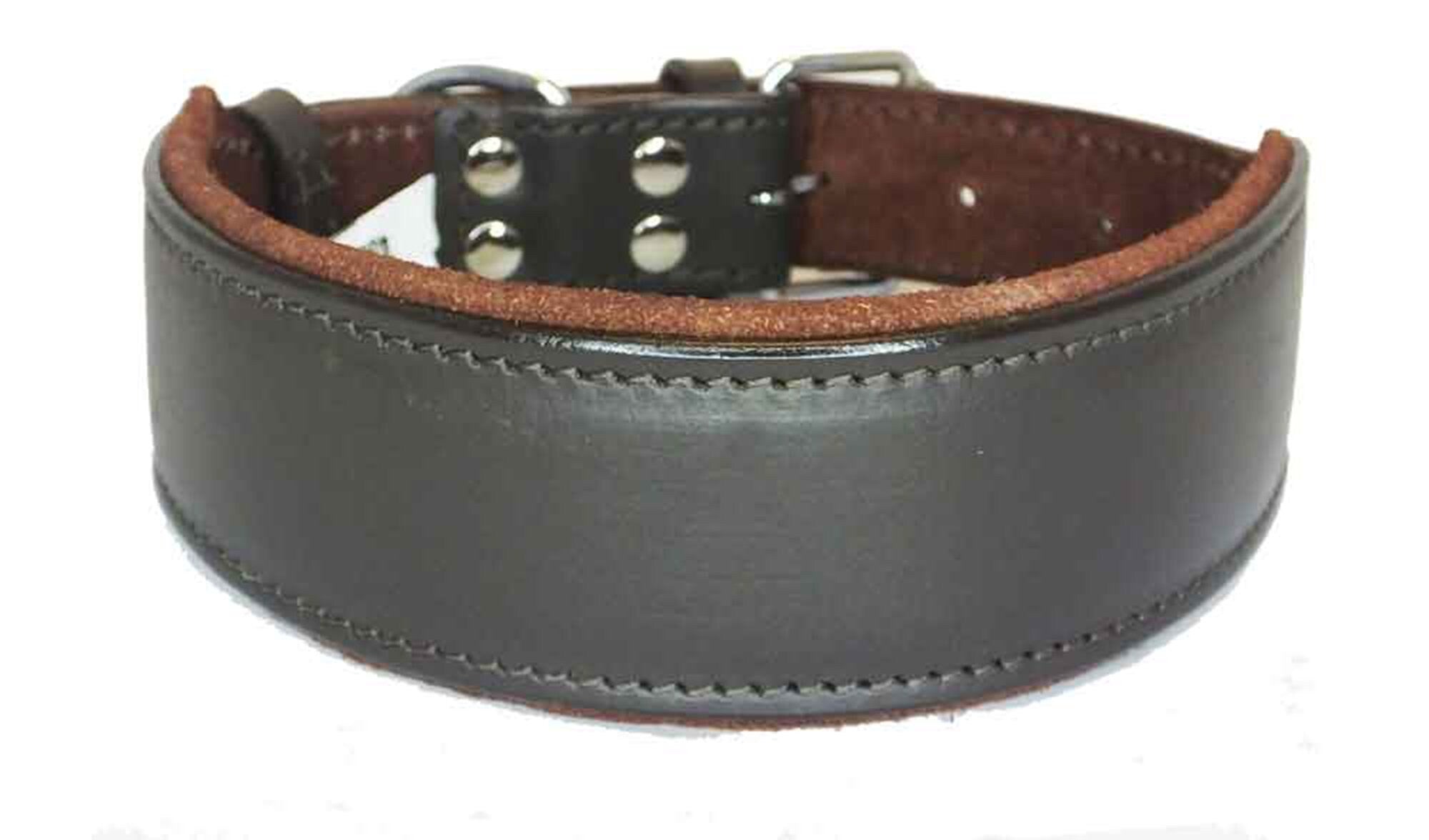 Leather Dog Collar Staffy Staffordshire Bull Terrier Bulldog 6 Sises 9 Colours