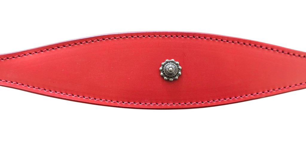 Leather Collar For Sighthound Whippet Greyhound Lurcher Decorative Stud Design DS 7