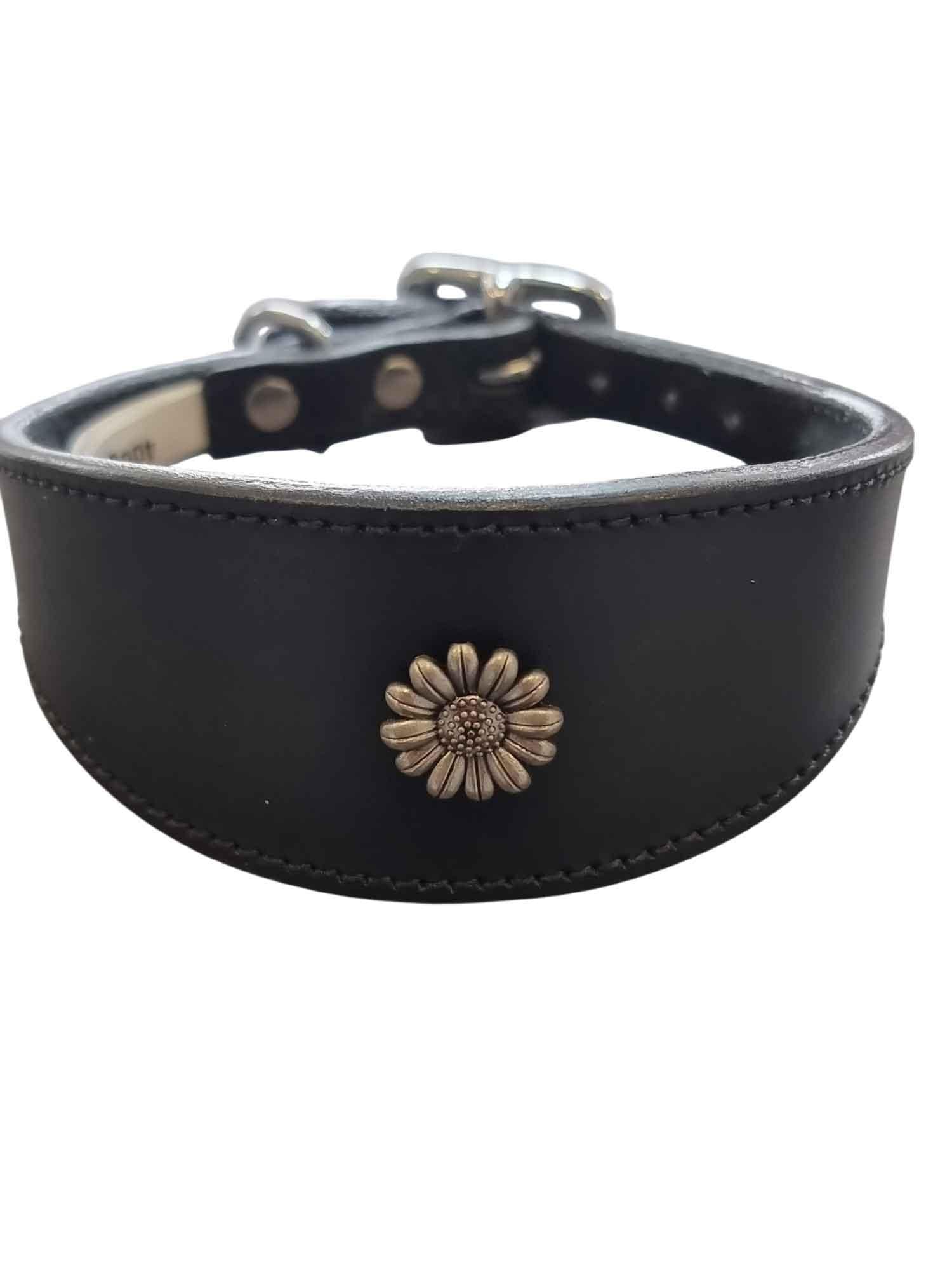 Iggy, Whippet, Greyhound, Lurcher Leather Collar Decorative Stud Design DS 4