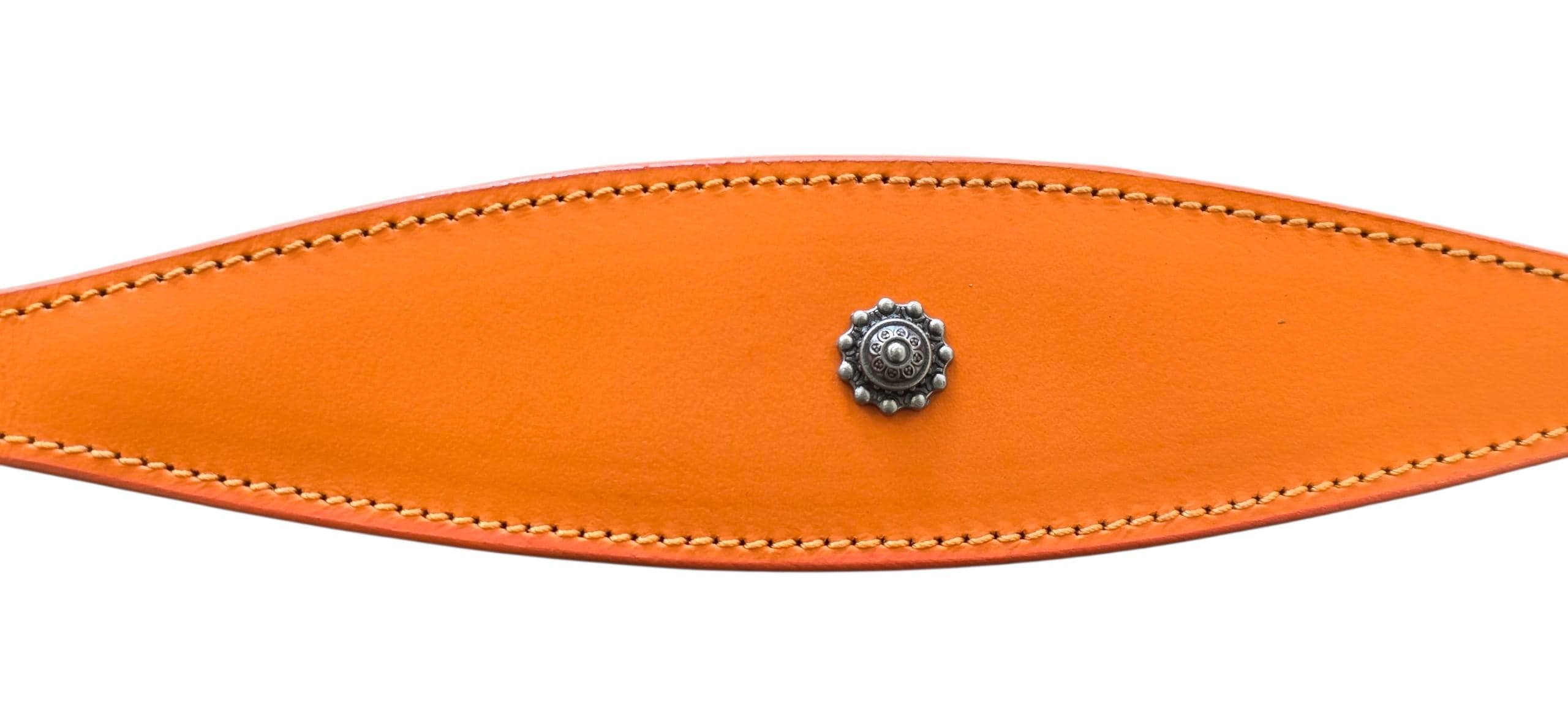Leather Collar For Sighthound Whippet Greyhound Lurcher Decorative Stud Design DS 7