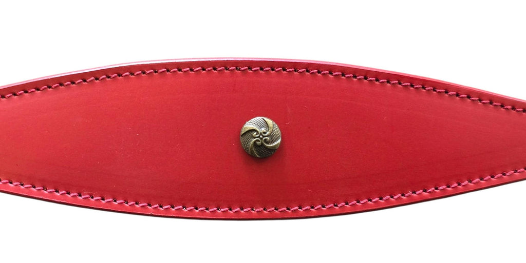 Leather Collar For Sighthound Whippet Greyhound Lurcher Decorative Stud Design DS8