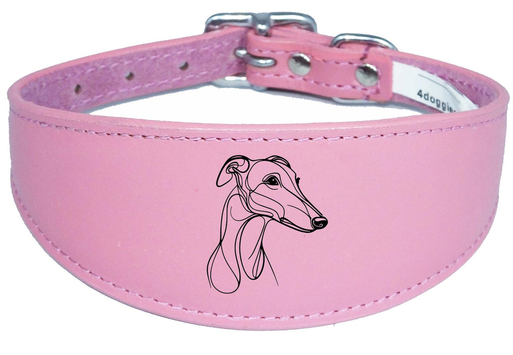 Sighthound Collar Luxury Padded Leather Handmade in the UK NL 17