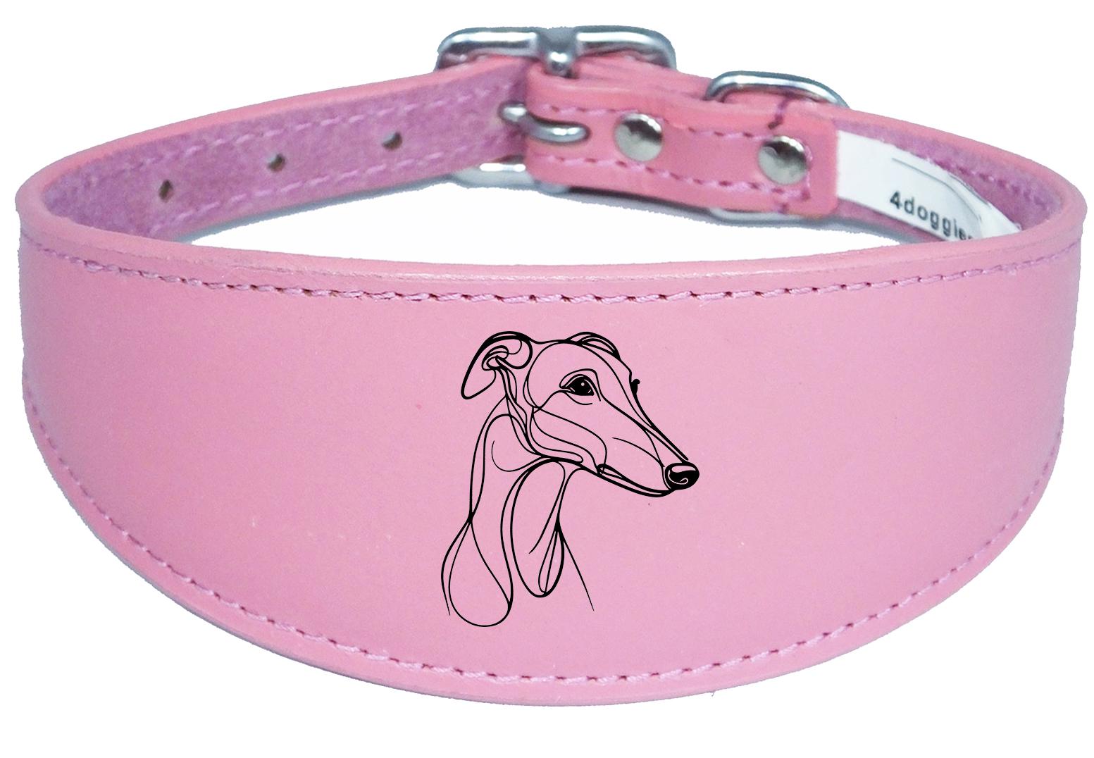 Sighthound Collar Luxury Padded Leather Handmade in the UK NL 17