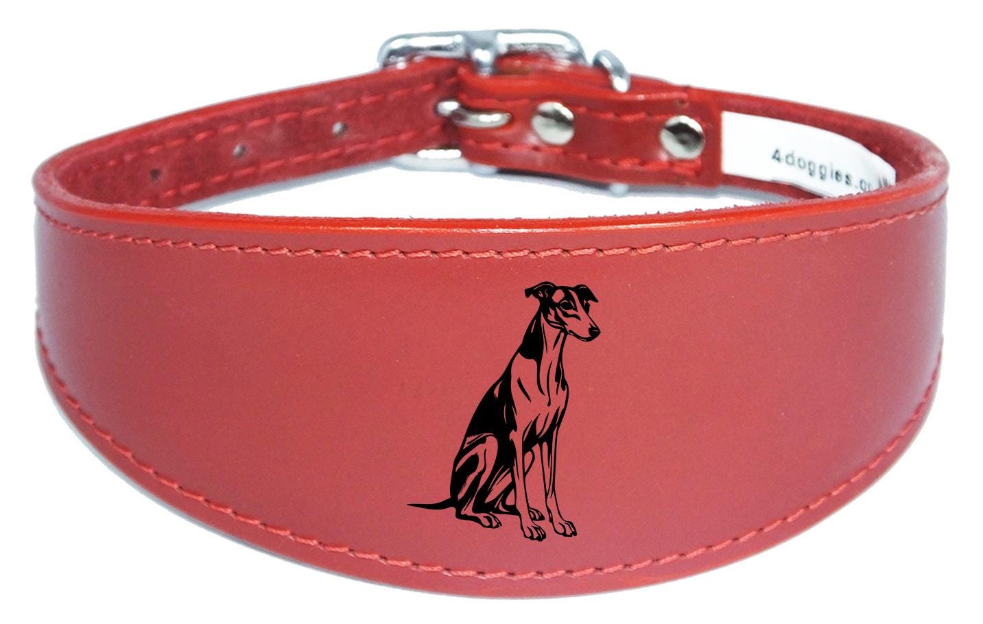 Sighthound Whippet Greyhound Handmade Wide Leather Collar NL 43
