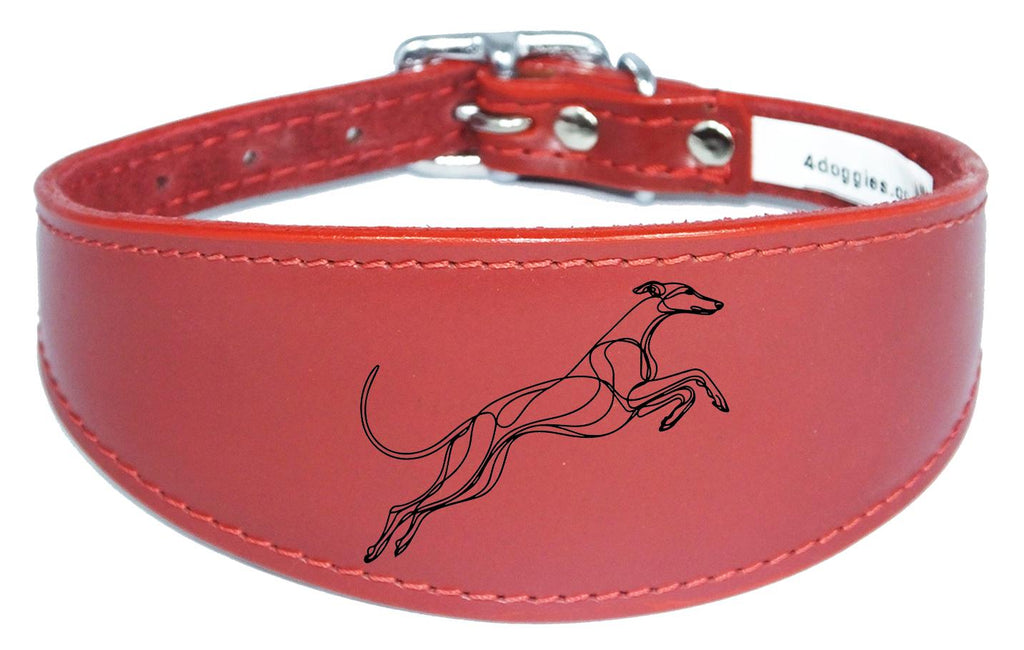 Sighthound Whippet Collar Luxury Padded Leather Handmade in the UK NL 19