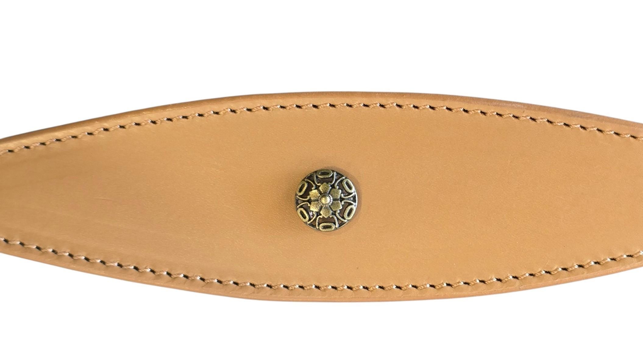 Leather Collar For Sighthound Whippet Greyhound Lurcher Decorative Stud Design DS9