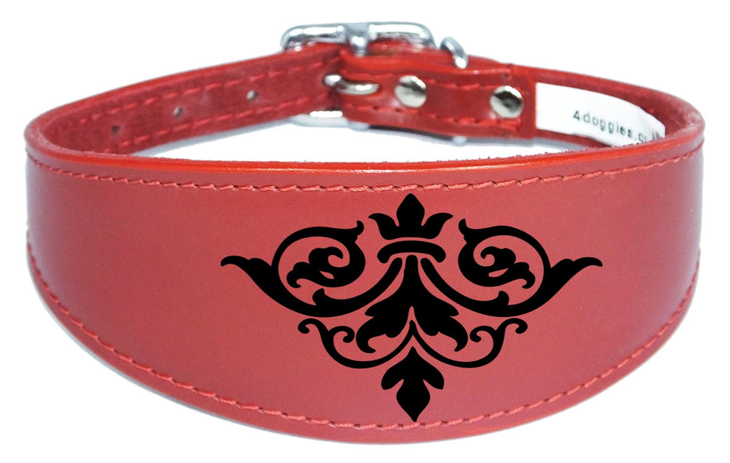 Italian Greyhound Collar Whippet Collar Greyhound Collar Padded Backing Dog Collar Engraved D19