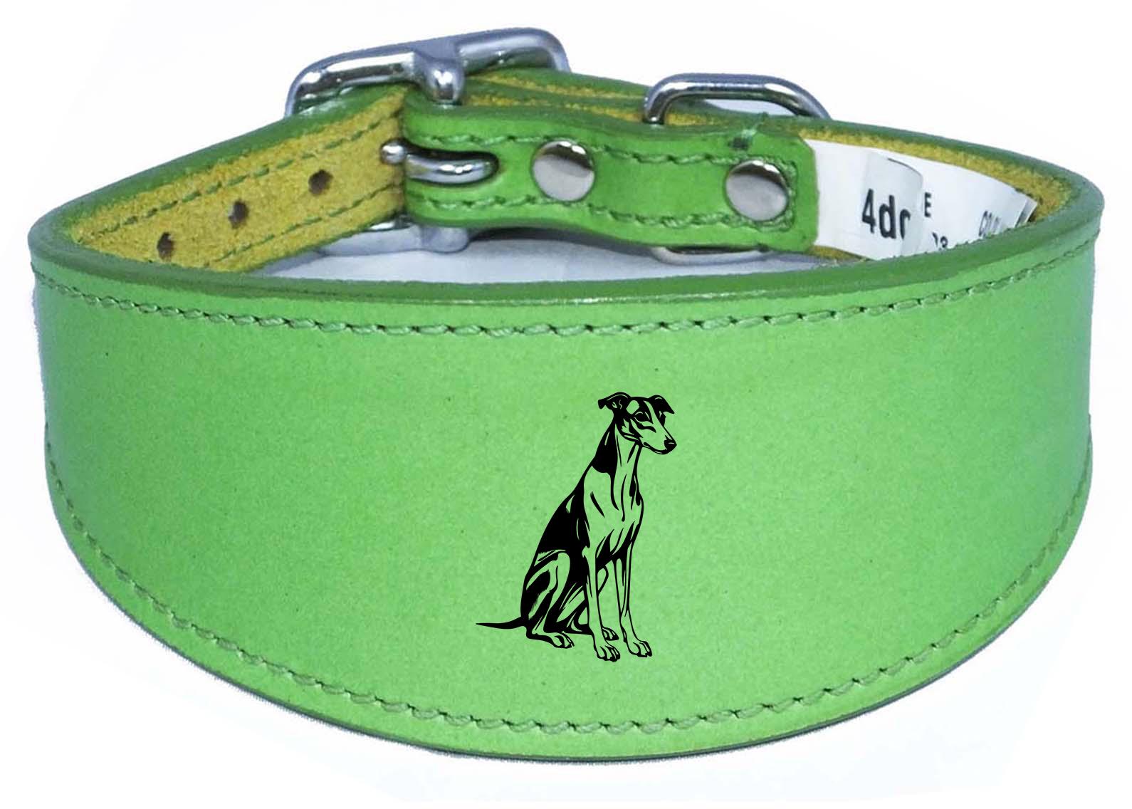 Sighthound Whippet Greyhound Handmade Wide Leather Collar NL 43