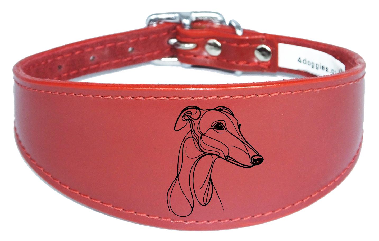 Sighthound Collar Luxury Padded Leather Handmade in the UK NL 17