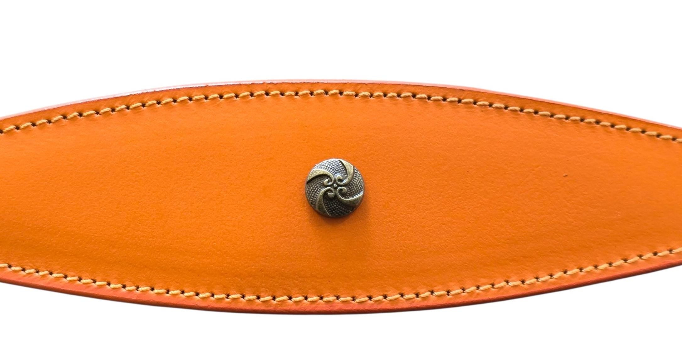 Leather Collar For Sighthound Whippet Greyhound Lurcher Decorative Stud Design DS8