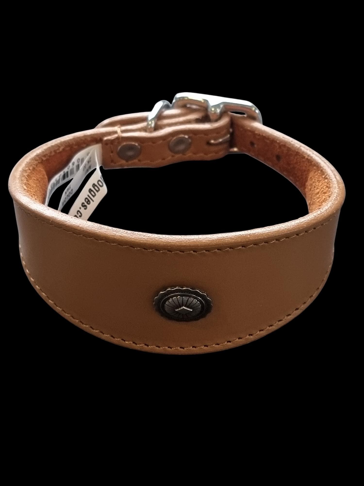 Leather Collar For Iggy, Whippet Greyhound Lurcher Decorative Stud Design DS2