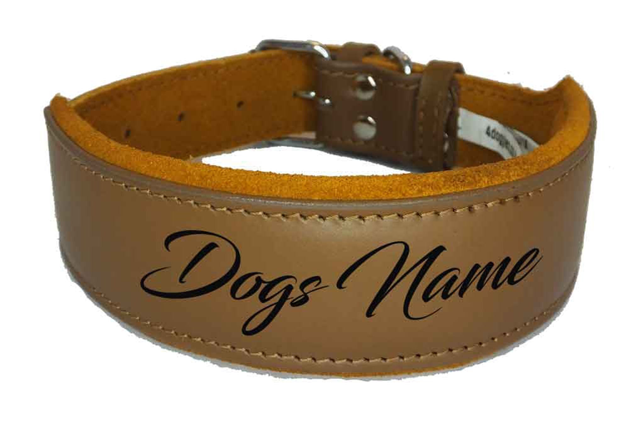 Personalised Leather Staffy Dog Collar Bull Terrier Bulldog Dogs Name Collar
