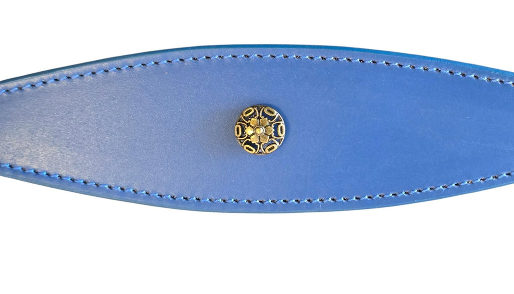 Leather Collar For Sighthound Whippet Greyhound Lurcher Decorative Stud Design DS9
