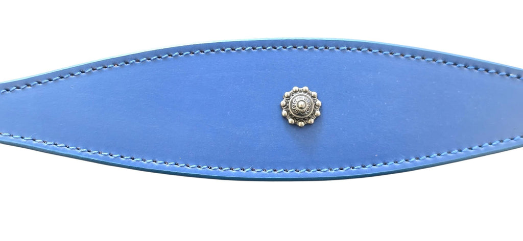Leather Collar For Sighthound Whippet Greyhound Lurcher Decorative Stud Design DS 7