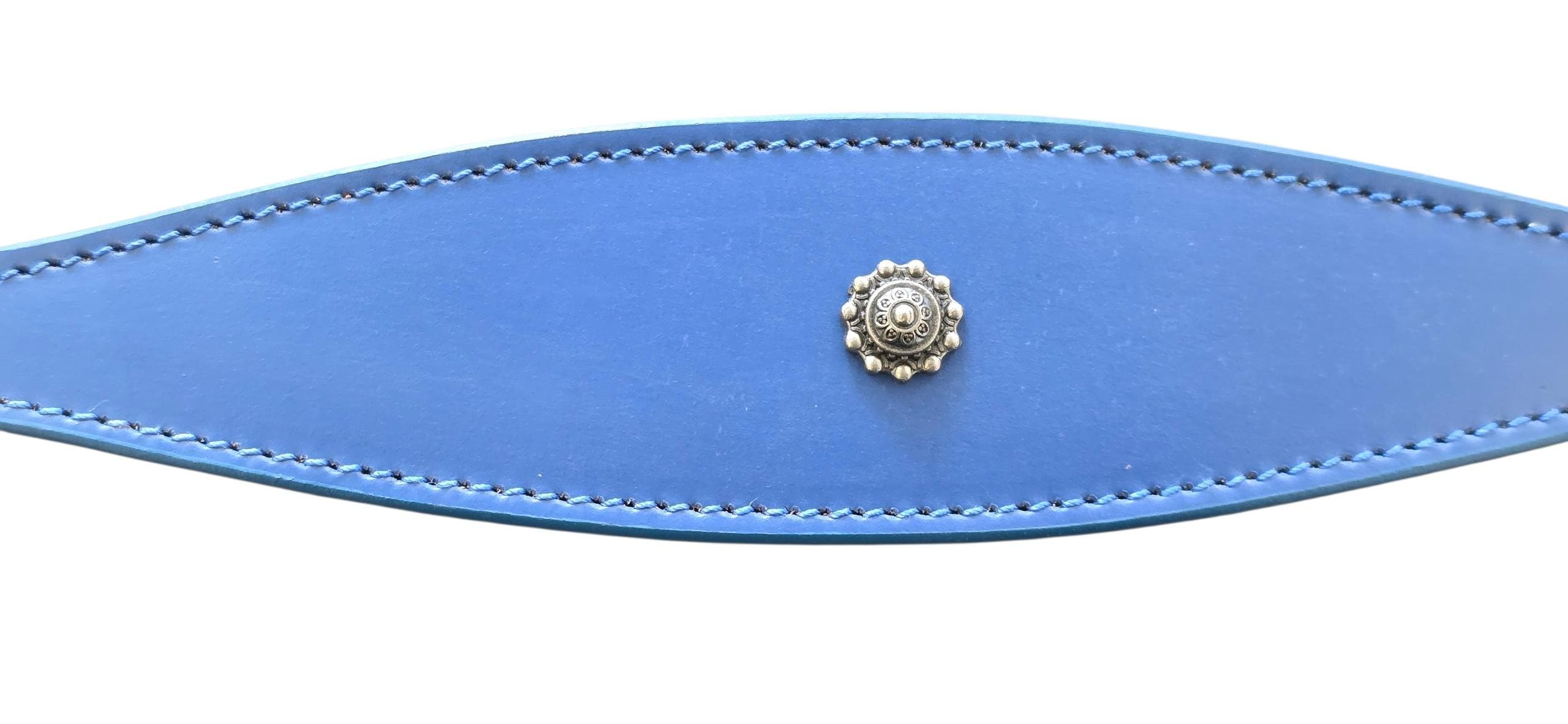 Leather Collar For Sighthound Whippet Greyhound Lurcher Decorative Stud Design DS 7