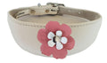 Decorative Flower Design Whippet Greyhound Sighthound Lurcher Leather Collar FD6-7