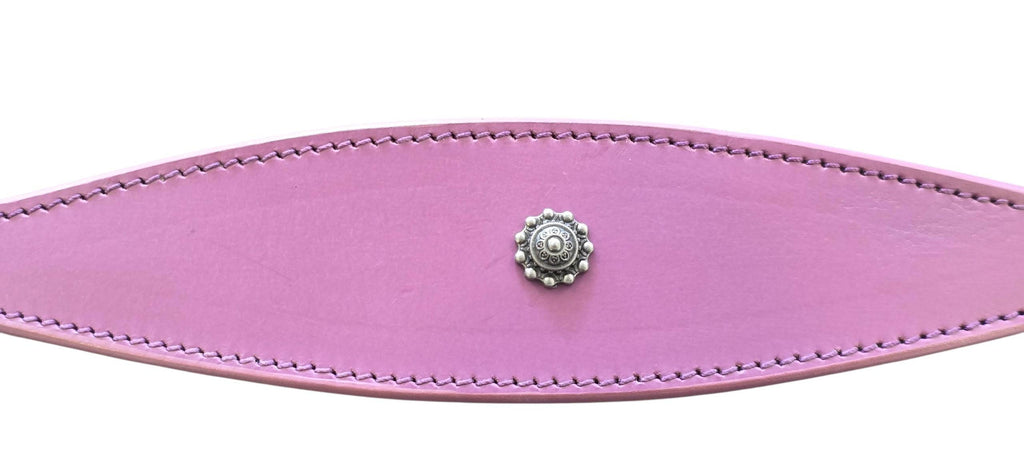 Leather Collar For Sighthound Whippet Greyhound Lurcher Decorative Stud Design DS 7