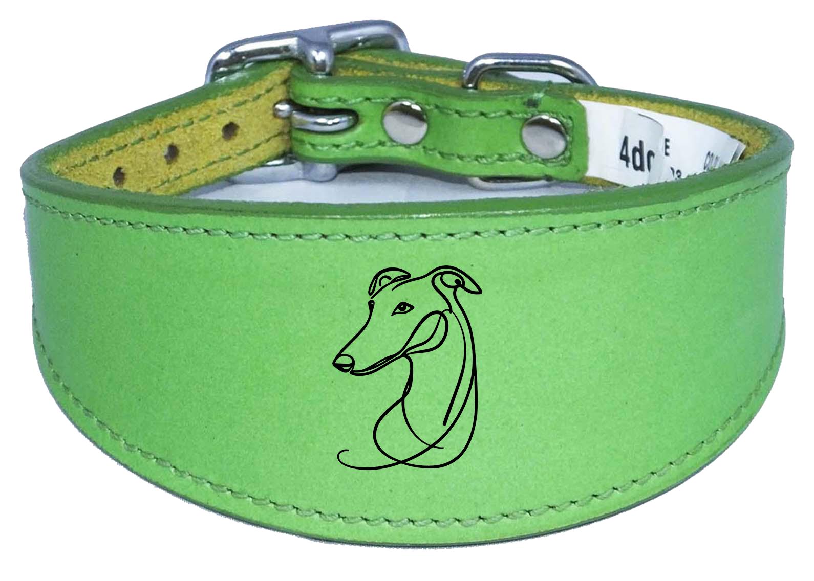 Sighthound Greyhound Whippet Wide Dog Collar with Padded Backing NL 16
