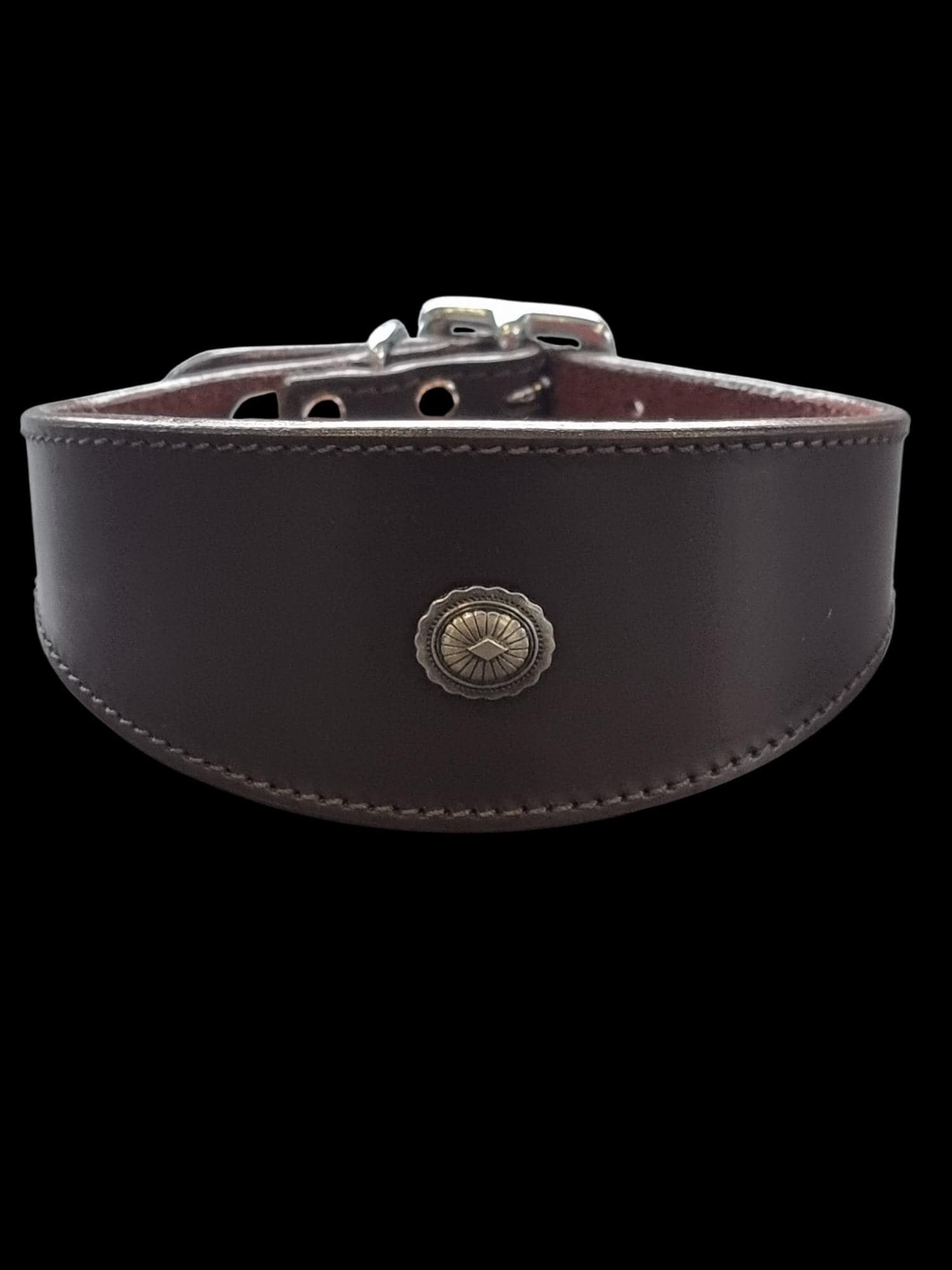 Leather Collar For Whippet Greyhound Lurcher Decorative Stud Design DS 2