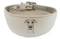 Leather Greyhound Sighthound Whippet Dog Collar with Padded Backing NL 9