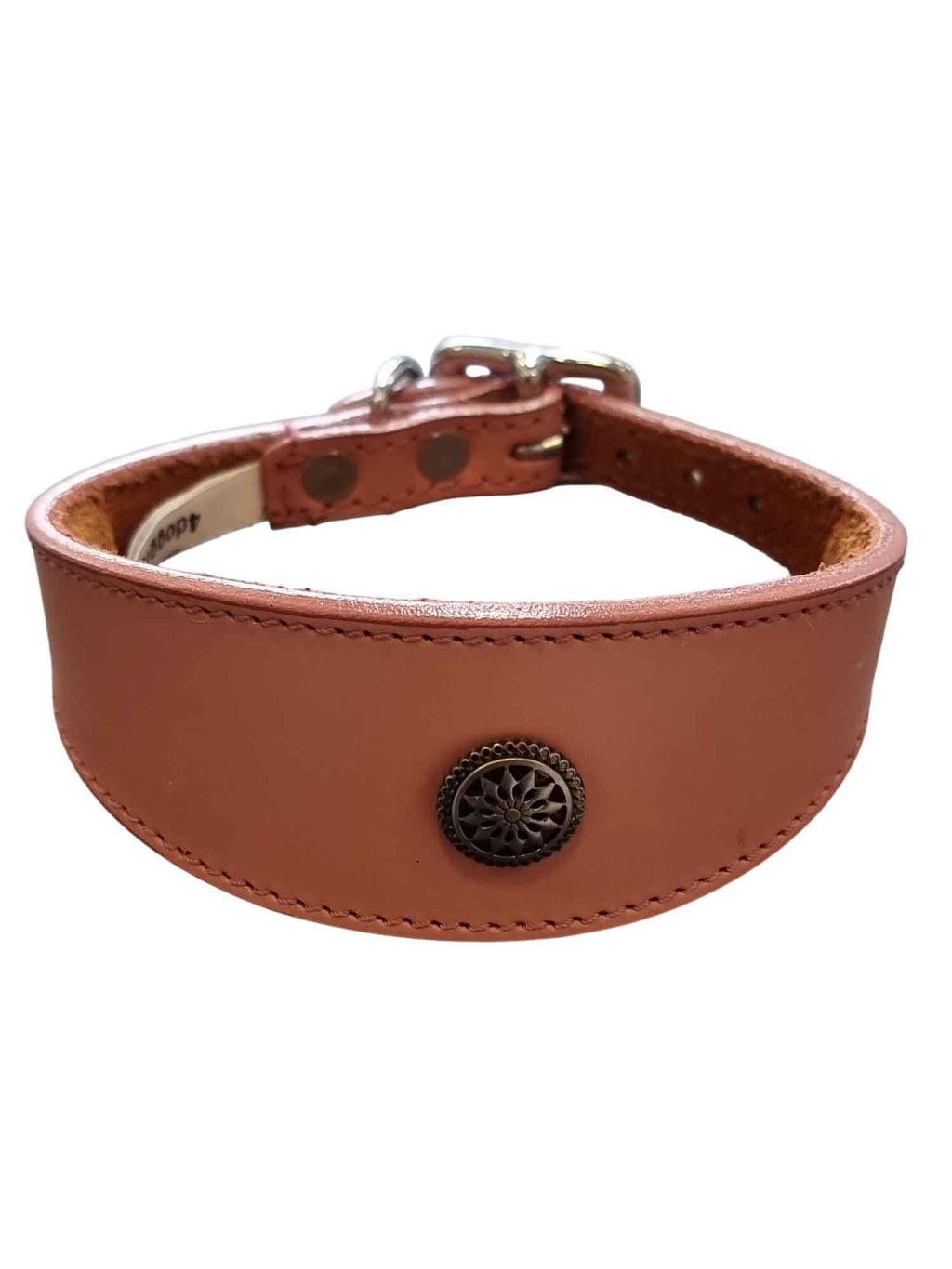 Leather Collar For Whippet Greyhound Lurcher Decorative Stud Design DS 3