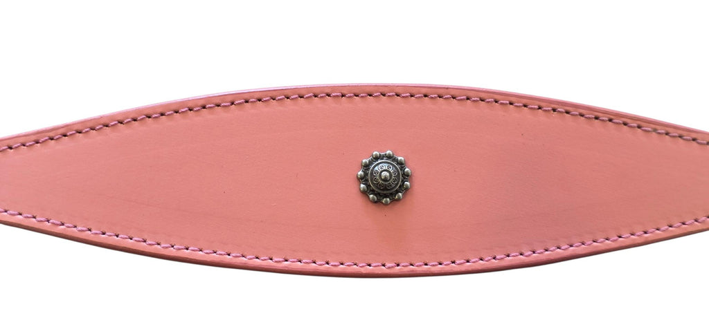 Leather Collar For Sighthound Whippet Greyhound Lurcher Decorative Stud Design DS 7