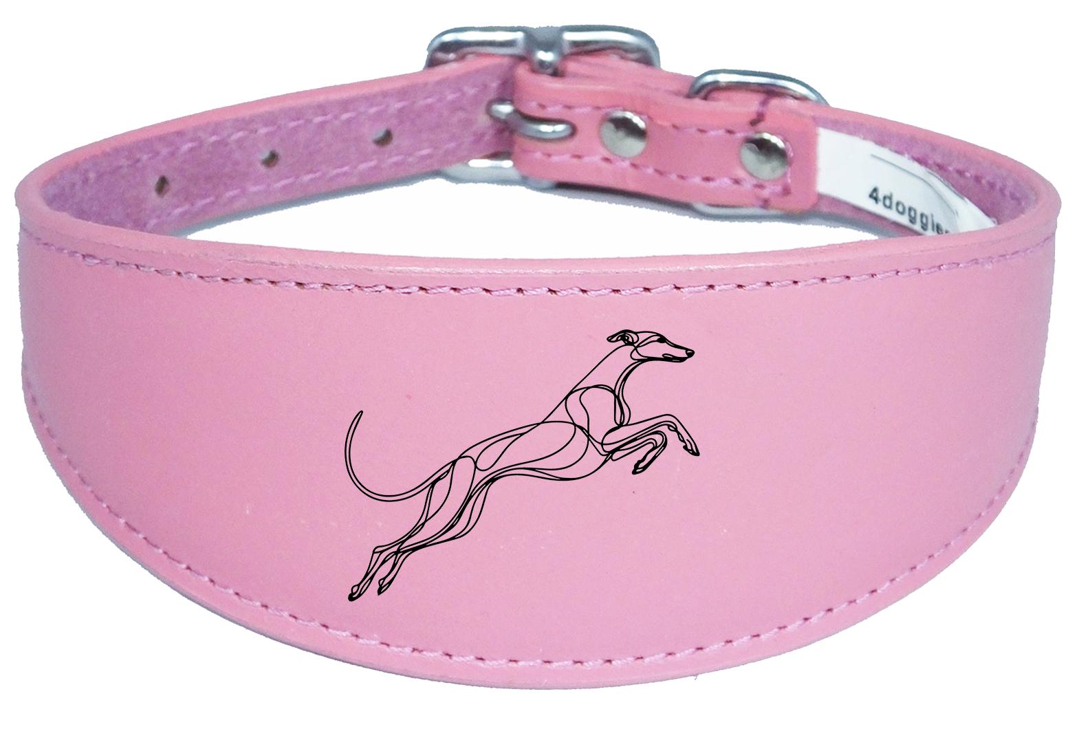 Sighthound Whippet Collar Luxury Padded Leather Handmade in the UK NL 19