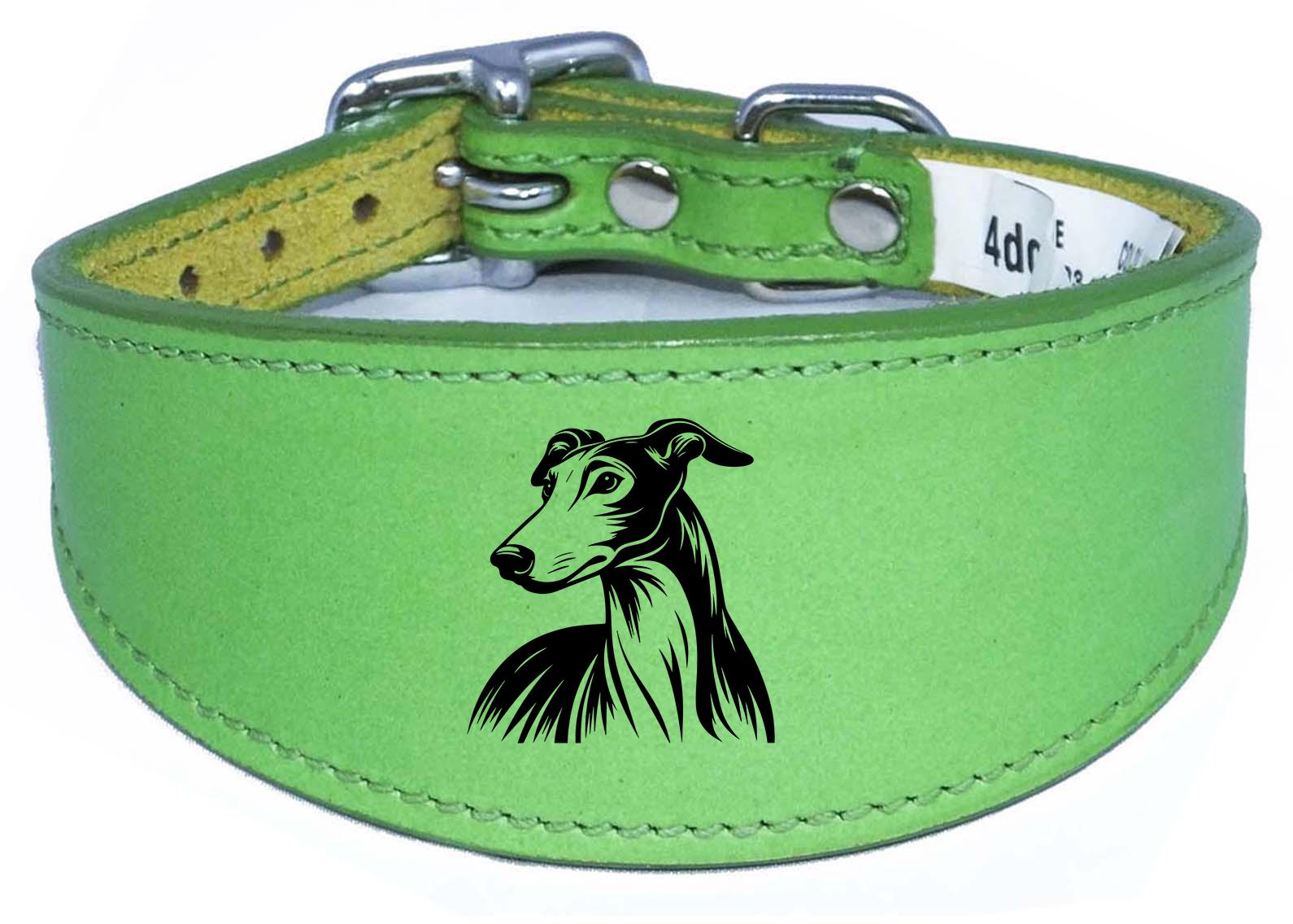 Whippet Greyhound Sighthound Padded Leather Luxury Collar NL 24