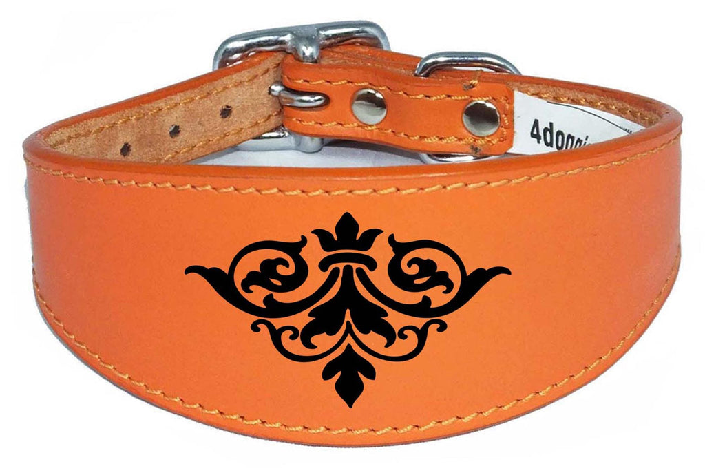 Italian Greyhound Collar Whippet Collar Greyhound Collar Padded Backing Dog Collar Engraved D19