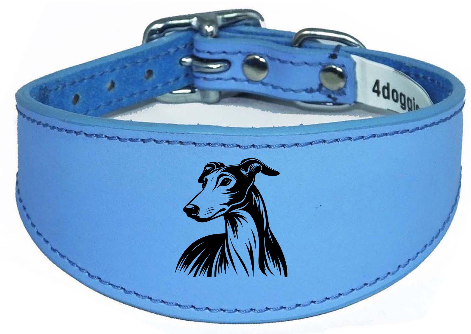 Whippet Greyhound Sighthound Padded Leather Luxury Collar NL 24