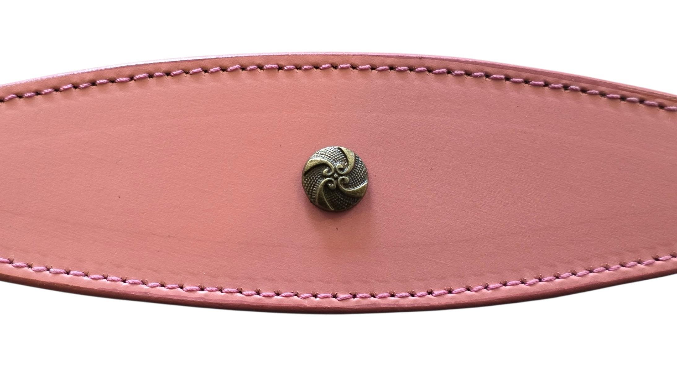 Leather Collar For Sighthound Whippet Greyhound Lurcher Decorative Stud Design DS8