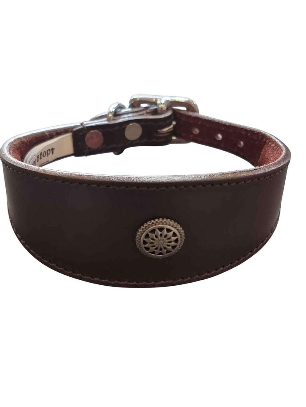 Leather Collar For Whippet Greyhound Lurcher Decorative Stud Design DS 3