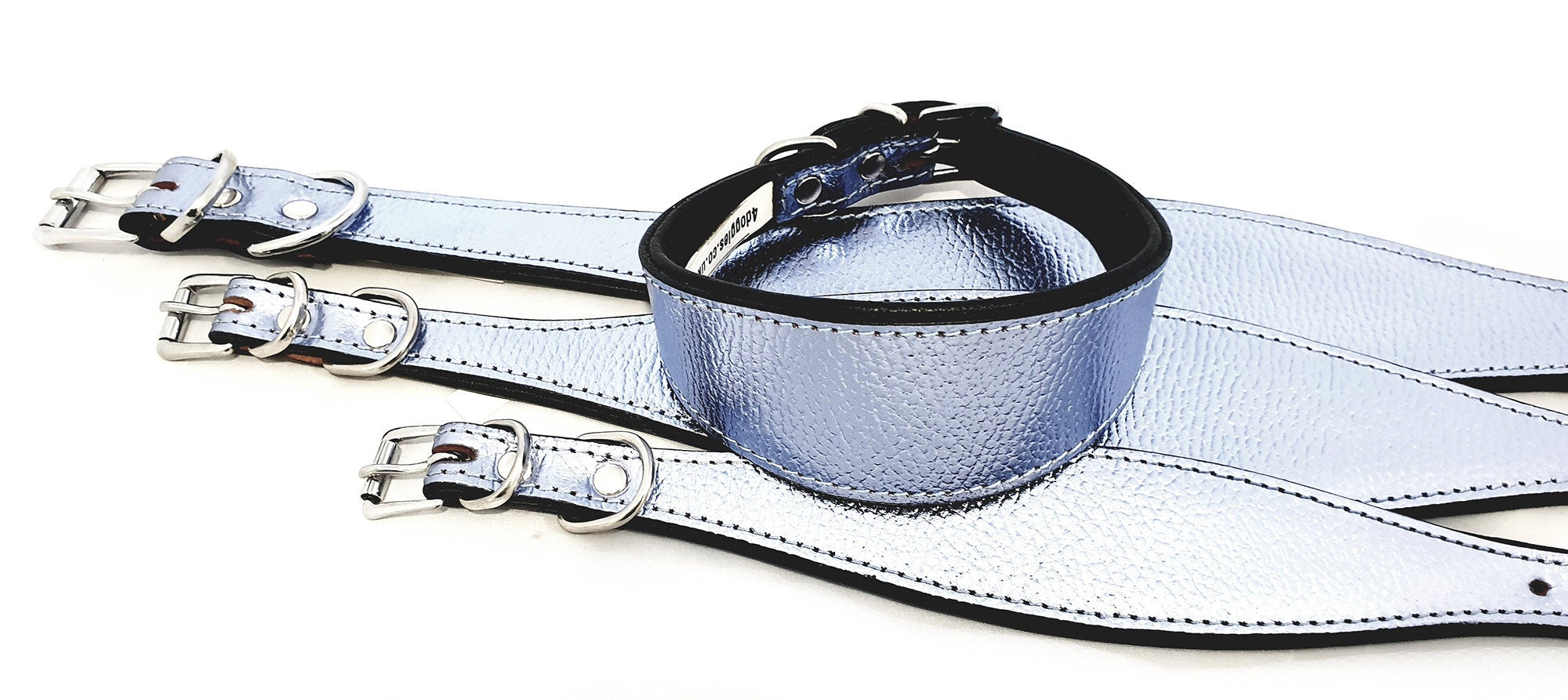 Luxury Foil Leather Dog Collar For Italian Greyhound whippet Sighthound Greyhound