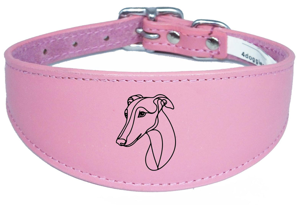 Luxury Padded Leather Sighthound Whippet Collar  Handmade in the UK NL 20