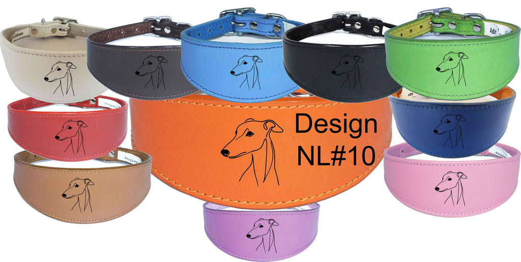 Iggy Greyhound Sighthound Whippet Dog Collar with Padded Backing NL 10