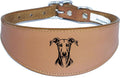 Handmade Wide Leather Sighthound Whippet Greyhound Collar NL 45