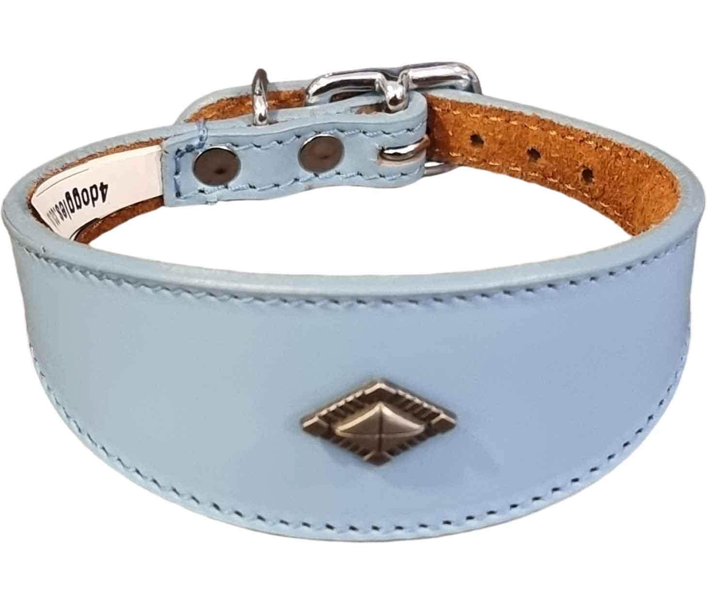 Leather Collar For Whippet Greyhound Lurcher Decorative Stud Design DS 1