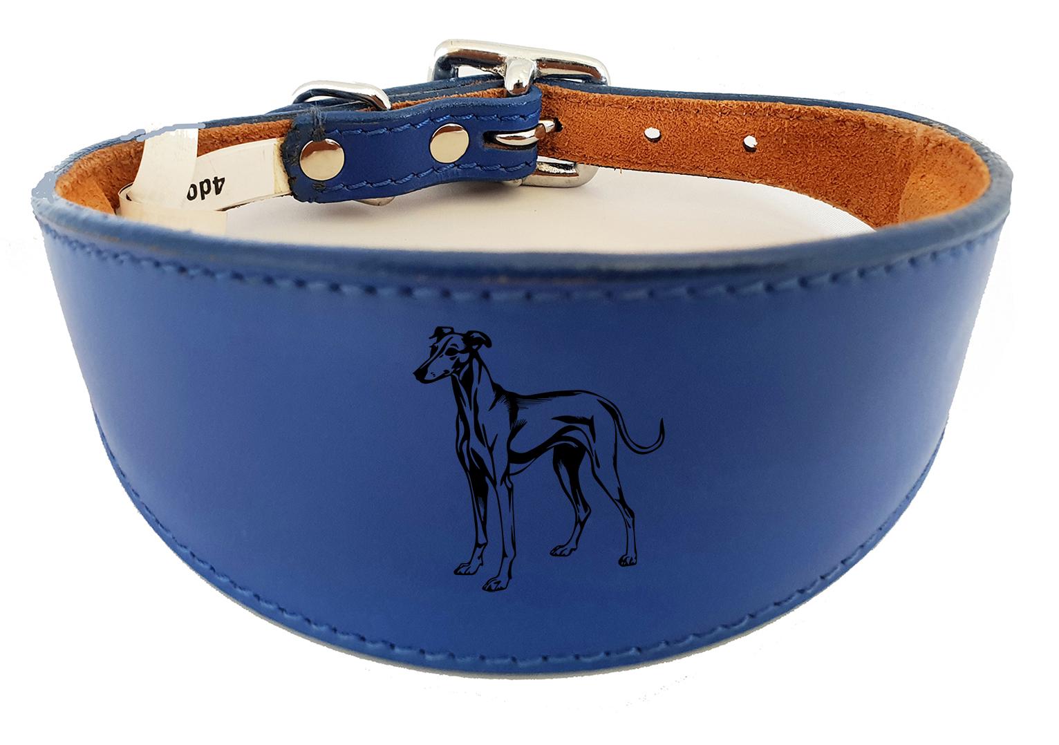 Whippet Greyhound Sighthound Padded Leather Luxury Collar NL 25
