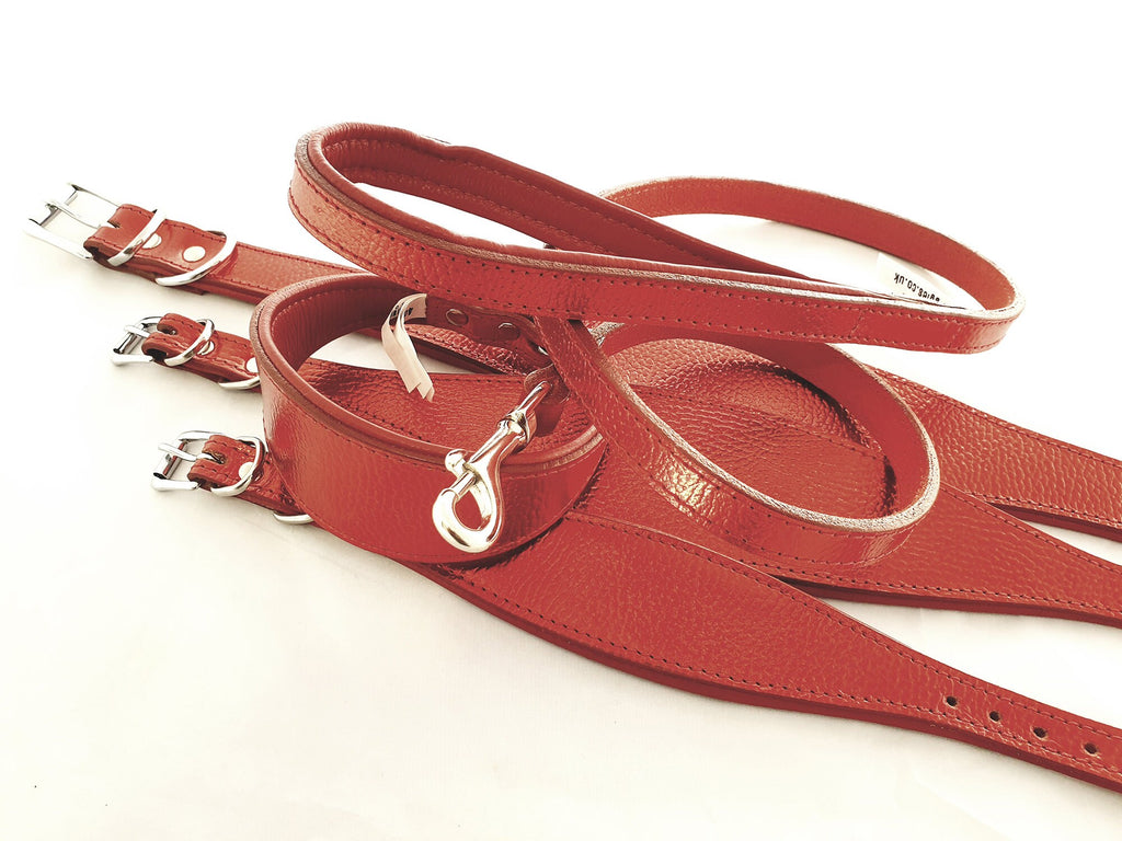 Luxury Foil Leather Dog Collar For Italian Greyhound whippet Sighthound Greyhound