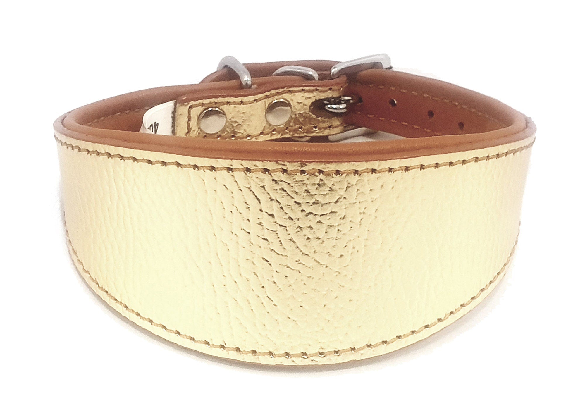 Luxury Foil Leather Dog Collar For Italian Greyhound whippet Sighthound Greyhound
