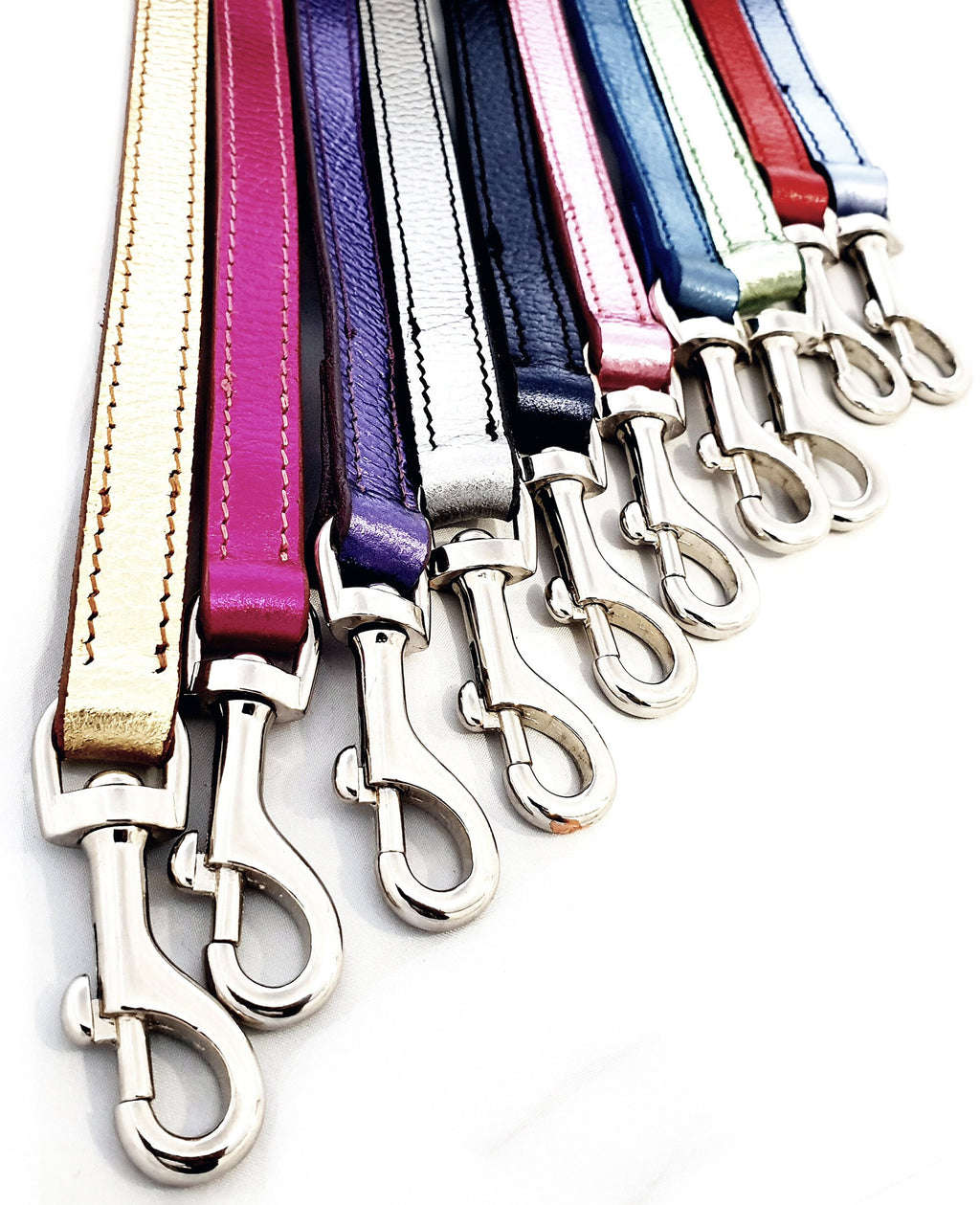 Leather Foil Dog Leads Leashes 100 cm Long 1 cm Wide, Long Dog Lead